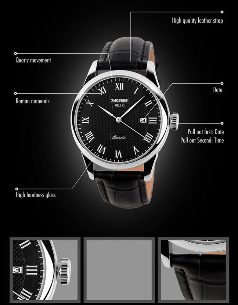 Foto 4 pulgar | Venta Internacional - Reloj Mastop De Cuarzo Con Números Romanos Para Hombre, Casuales, De Negocios