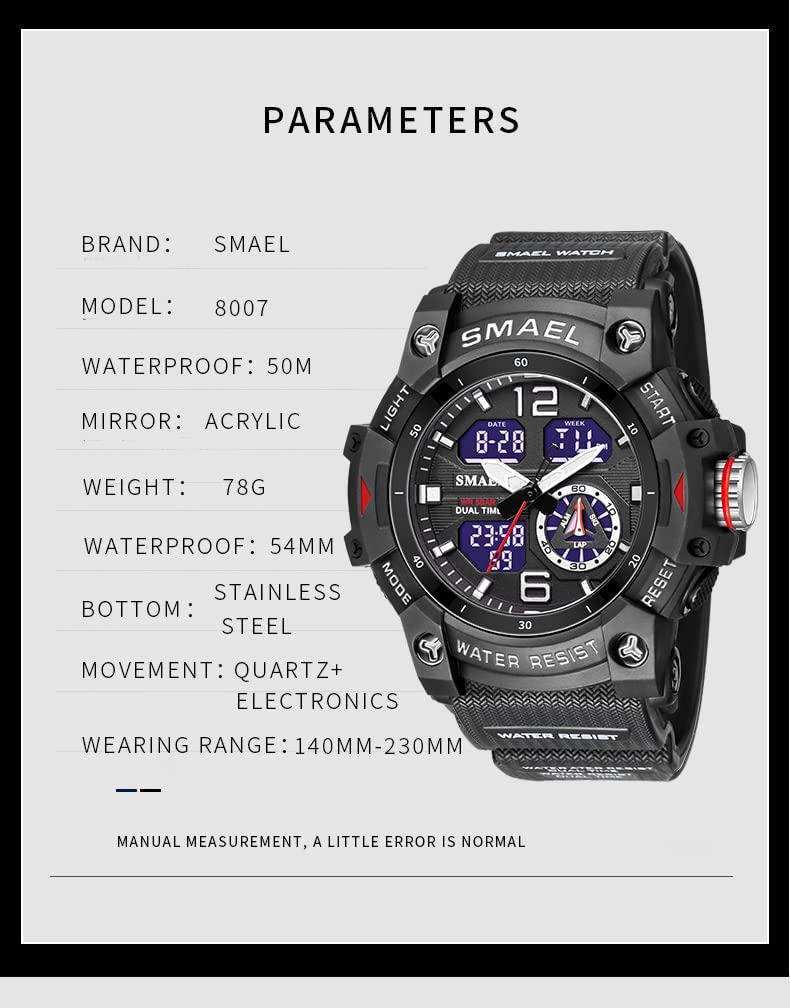 Foto 6 pulgar | Venta Internacional - Reloj Gosasa S-shock Sport Para Hombre Con Cronómetro Y Alarma