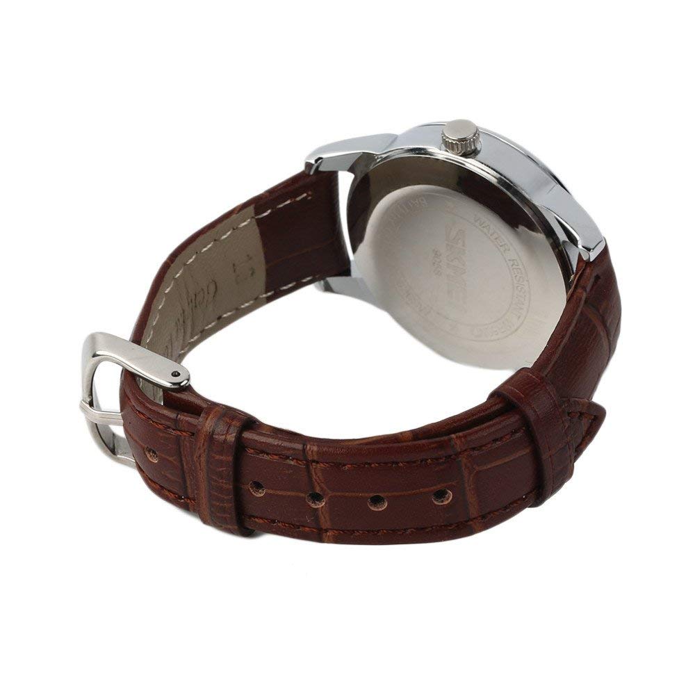 Foto 7 pulgar | Venta Internacional - Reloj Eletout De Cuarzo Para Hombre Con Correa De Cuero Con Números Romanos