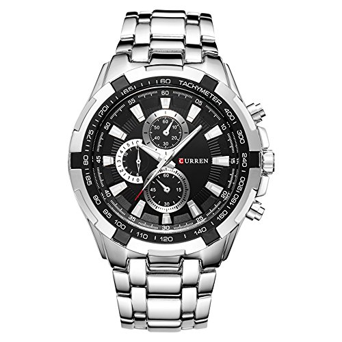 Venta Internacional - Reloj Deportivo Curren 8271 De Acero Inoxidable Impermeable Para Hombre