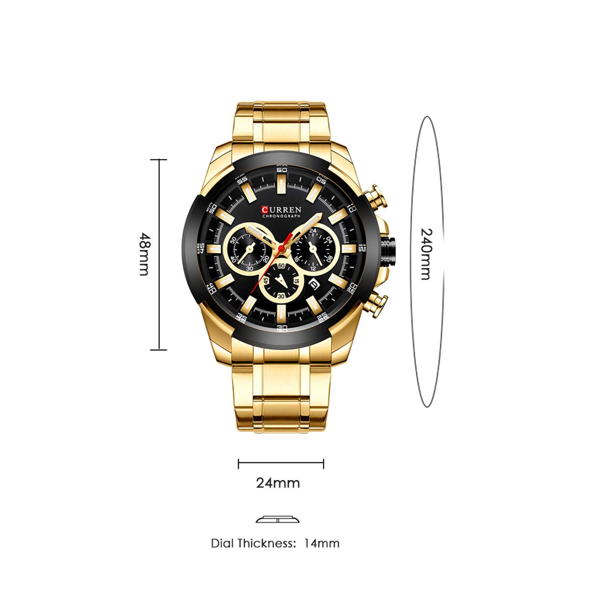 Foto 3 pulgar | Venta Internacional - Reloj De Pulsera Janhiny 8361 Quartz Para Hombre Con Cronógrafo 3atm