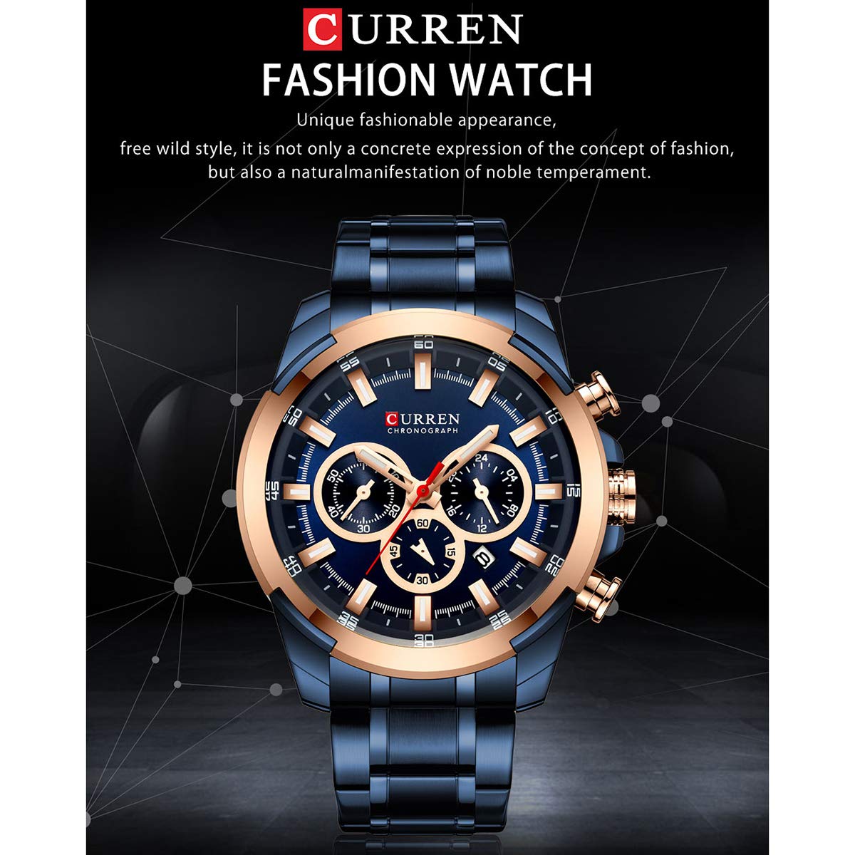 Foto 4 pulgar | Venta Internacional - Reloj De Pulsera Janhiny 8361 Quartz Para Hombre Con Cronógrafo 3atm