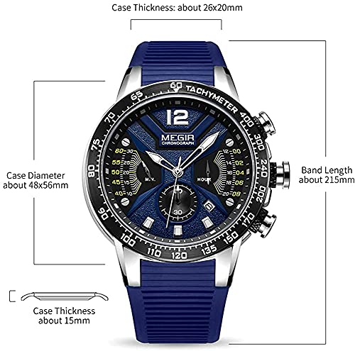 Foto 7 pulgar | Venta Internacional - Reloj Megir Sports Chronograph De Cuarzo Impermeable Para Hombre