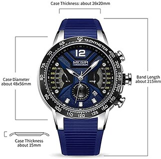 Foto 6 | Venta Internacional - Reloj Megir Sports Chronograph De Cuarzo Impermeable Para Hombre