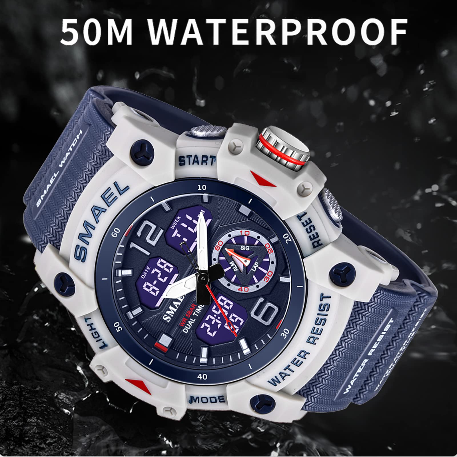 Foto 5 pulgar | Venta Internacional - Reloj Deportivo Cnbro Digital Táctico Para Hombre, Impermeable, 30 M