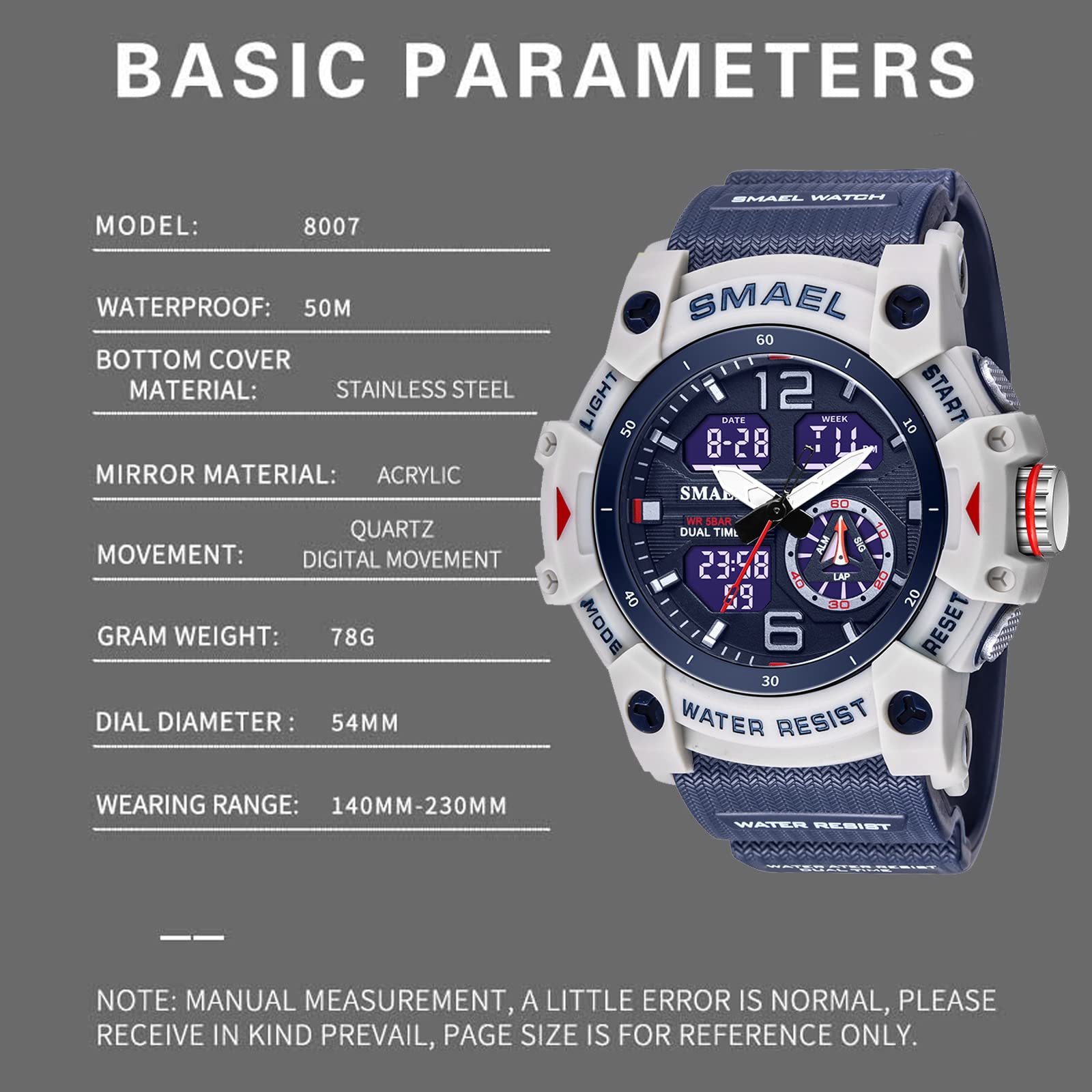 Foto 6 | Venta Internacional - Reloj Deportivo Cnbro Digital Táctico Para Hombre, Impermeable, 30 M
