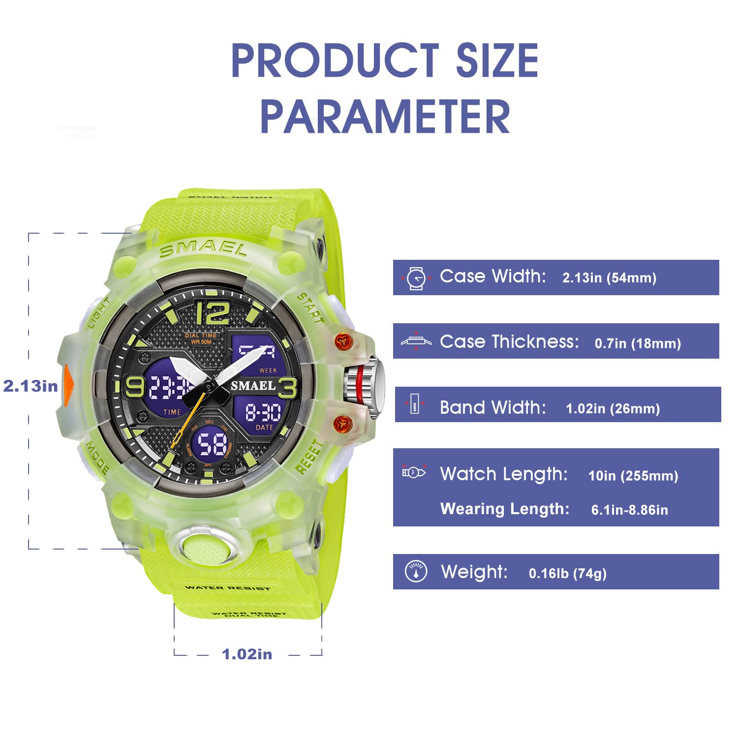 Foto 7 pulgar | Venta Internacional - Reloj Digital Smael 8008 Con Alarma Led Impermeable Para Hombre