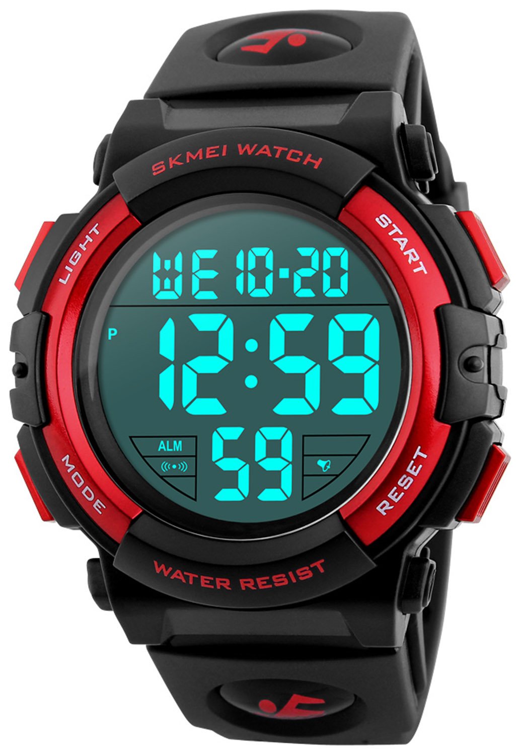 Venta Internacional - Reloj Fanmis Para Hombre, Con Cara Grande, Digital, Deportivo, 50 M, Resistente Al Agua, Color Ro