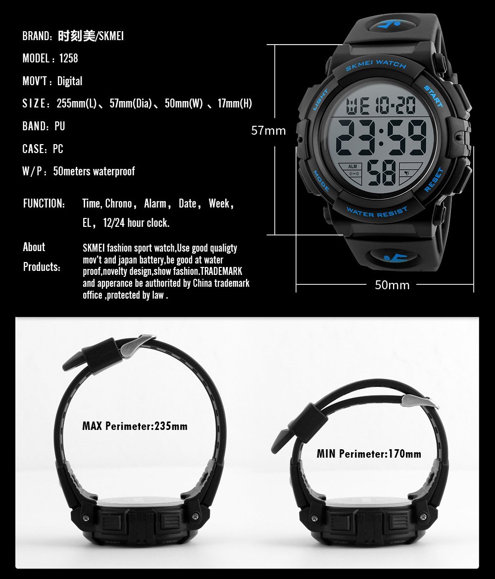 Foto 8 pulgar | Venta Internacional - Reloj Fanmis Para Hombre, Con Cara Grande, Digital, Deportivo, 50 M, Resistente Al Agua, Color Ro