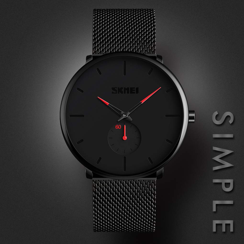 Foto 5 pulgar | Venta Internacional - Reloj De Pulsera Skmei De Cuarzo Analógico Ultradelgado Y Resistente Al Agua Para Mí