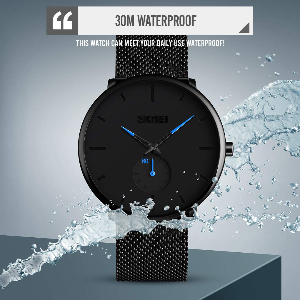 Foto 8 pulgar | Venta Internacional - Reloj De Pulsera Skmei De Cuarzo Analógico Ultradelgado Y Resistente Al Agua Para Mí