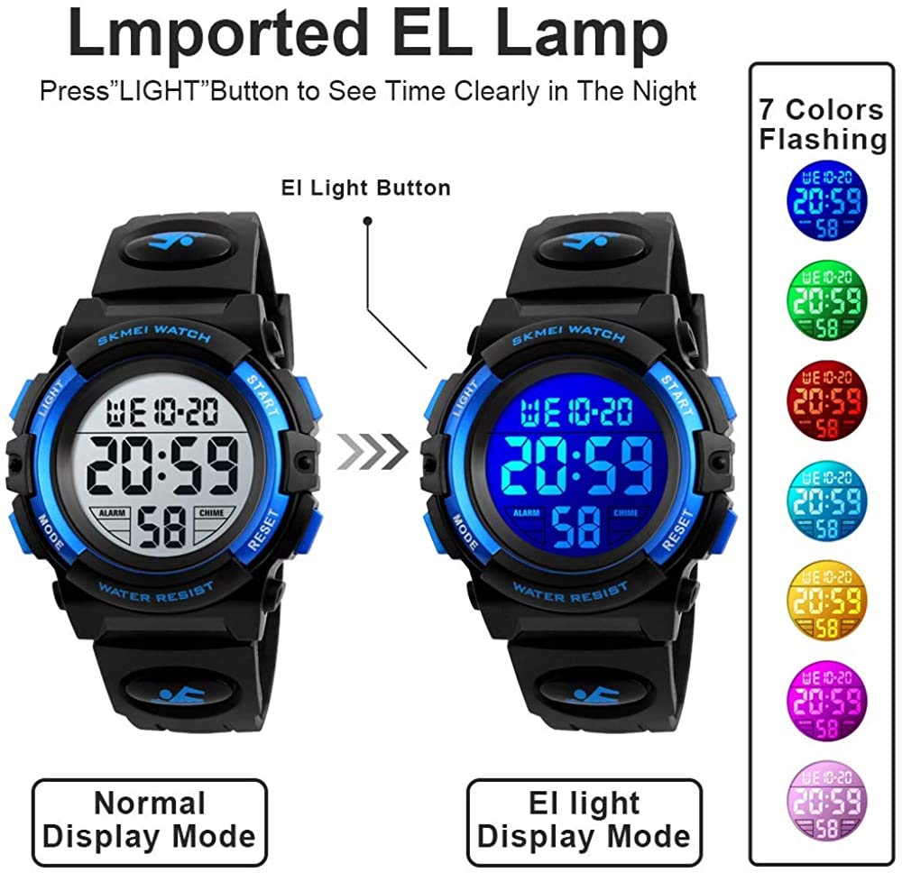 Foto 4 pulgar | Venta Internacional - Reloj Carlien Led Con Cronógrafo Digital, 50 M, Resistente Al Agua, Para Hombre