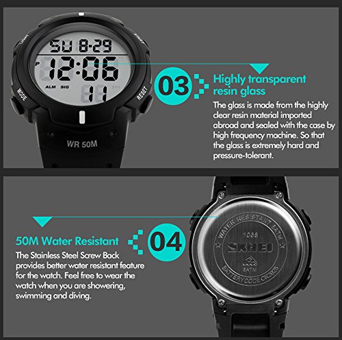 Foto 7 pulgar | Venta Internacional - Reloj Pasoy Digital 50 M Resistente Al Agua Con Luz Led Para Hombres/mujeres