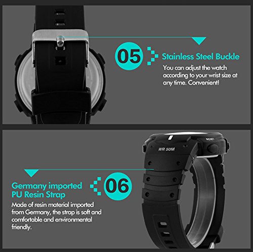 Foto 8 pulgar | Venta Internacional - Reloj Pasoy Digital 50 M Resistente Al Agua Con Luz Led Para Hombres/mujeres