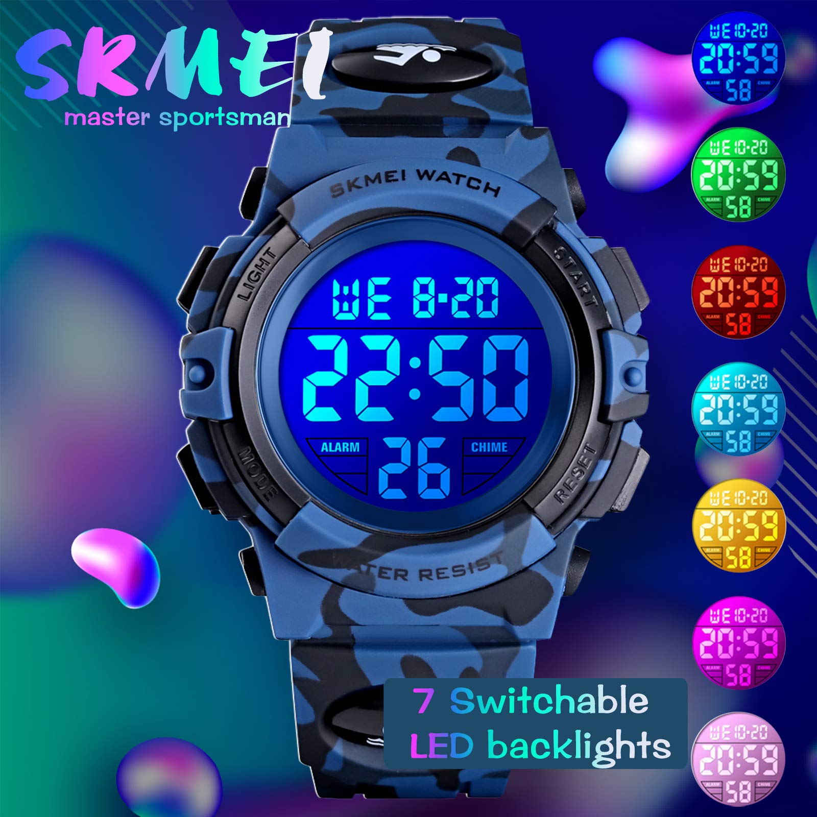 Foto 3 pulgar | Venta Internacional - Reloj Skmei Kids Digital Con Retroiluminación Led Impermeable De 50 M