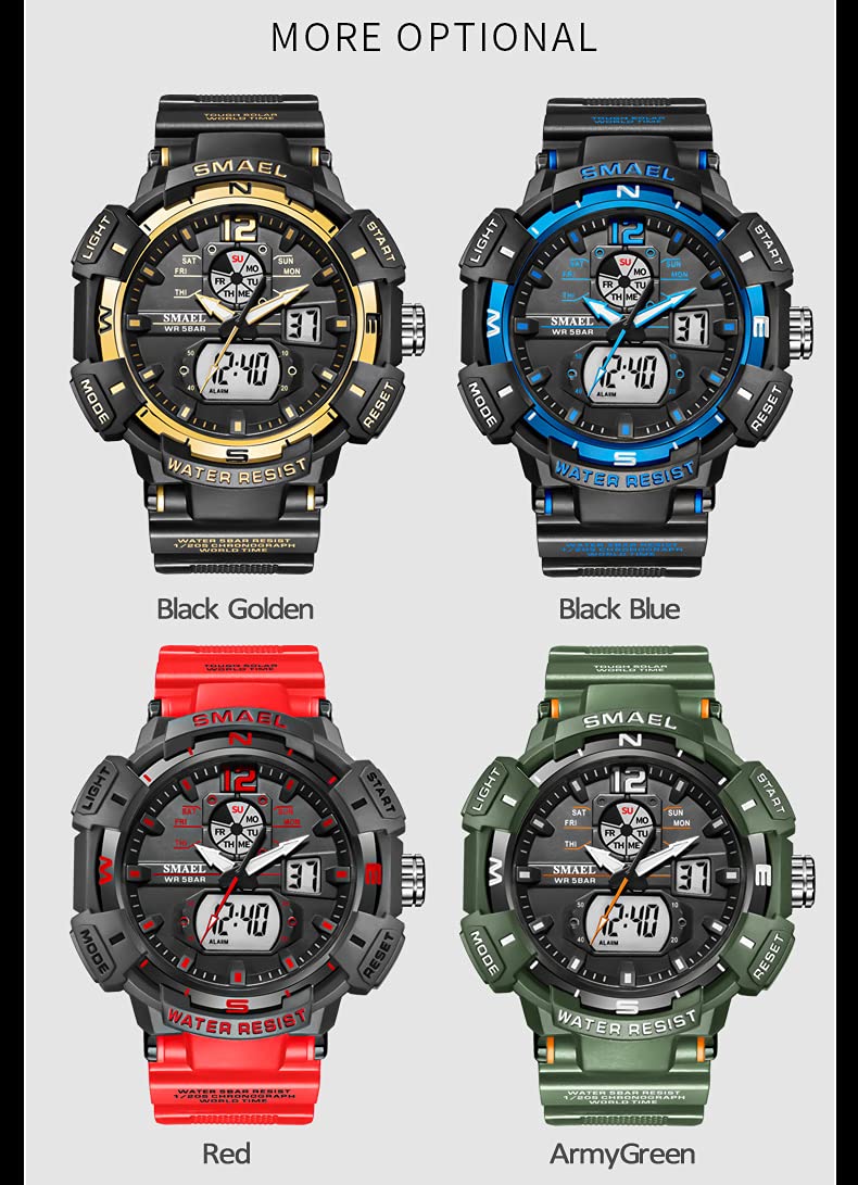 Foto 6 | Venta Internacional - Reloj Smael Samel 8045 Militar Para Hombre, Impermeable, 50 M