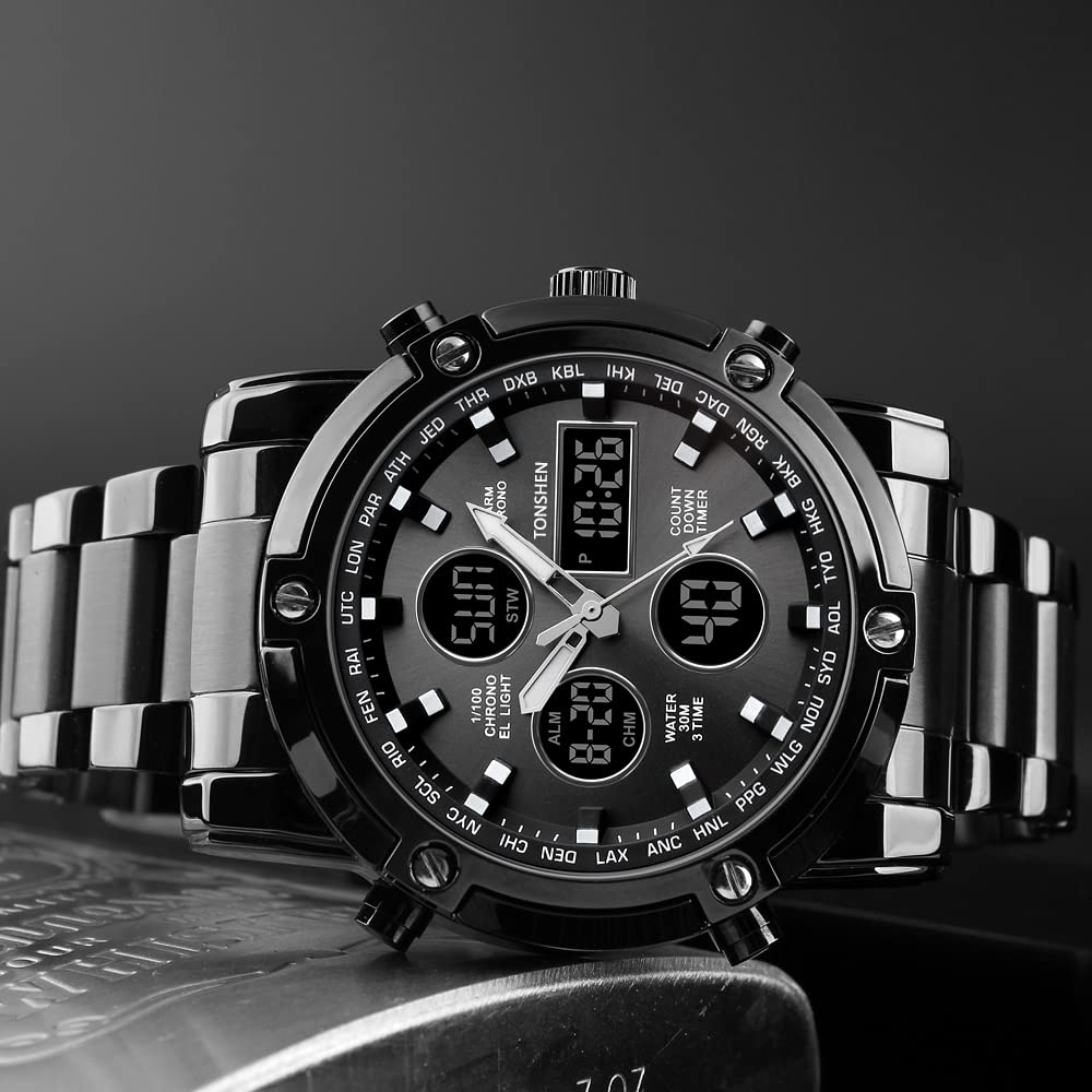Foto 5 pulgar | Venta Internacional - Reloj Deportivo Tonshen Digital Analógico De Cuarzo Led Para Hombre
