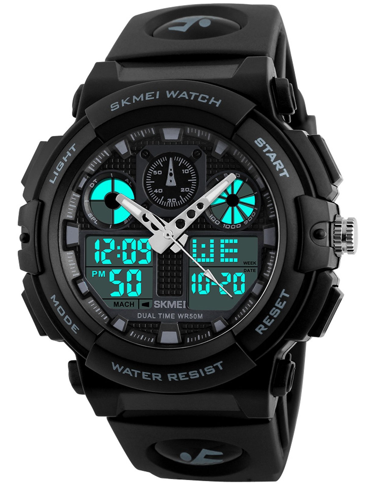 Foto 3 pulgar | Venta Internacional - Reloj Skmei Para Hombre, Led Blanco Y Negro, Impermeable, Deportivo, Militar