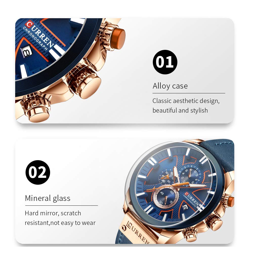 Foto 4 pulgar | Venta Internacional - Reloj Caowtan Fashion Military Para Hombre Con Correa De Piel Analógica