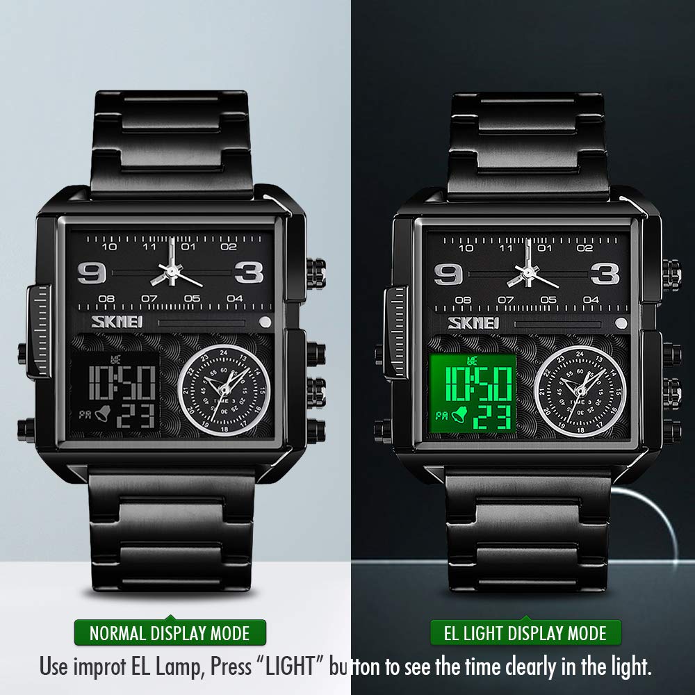 Foto 4 pulgar | Venta Internacional - Reloj Skmei, Correa Digital De Cuero Militar Impermeable Para Hombre