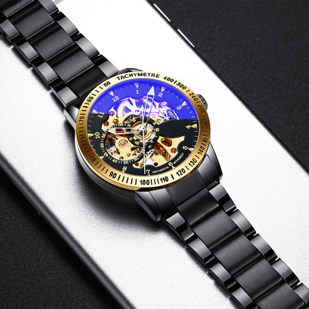 Foto 3 pulgar | Venta Internacional - Reloj De Pulsera Burytony, Vestido Casual, Negro, Acero, Tono Dorado