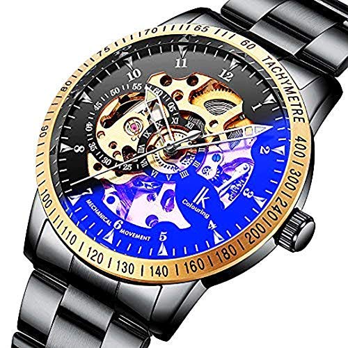 Foto 5 pulgar | Venta Internacional - Reloj De Pulsera Burytony, Vestido Casual, Negro, Acero, Tono Dorado