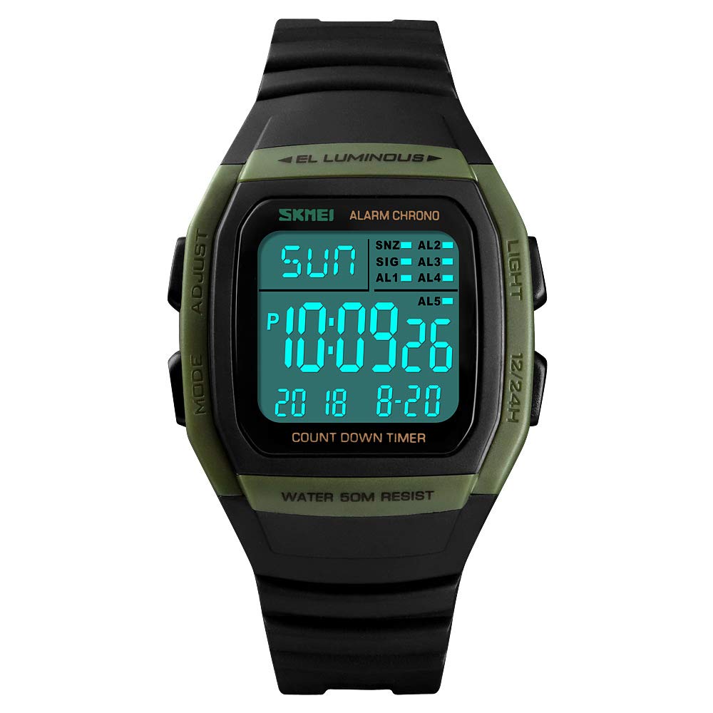 Venta Internacional - Reloj Skmei Square Digital Para Hombre, 50 M, Resistente Al Agua