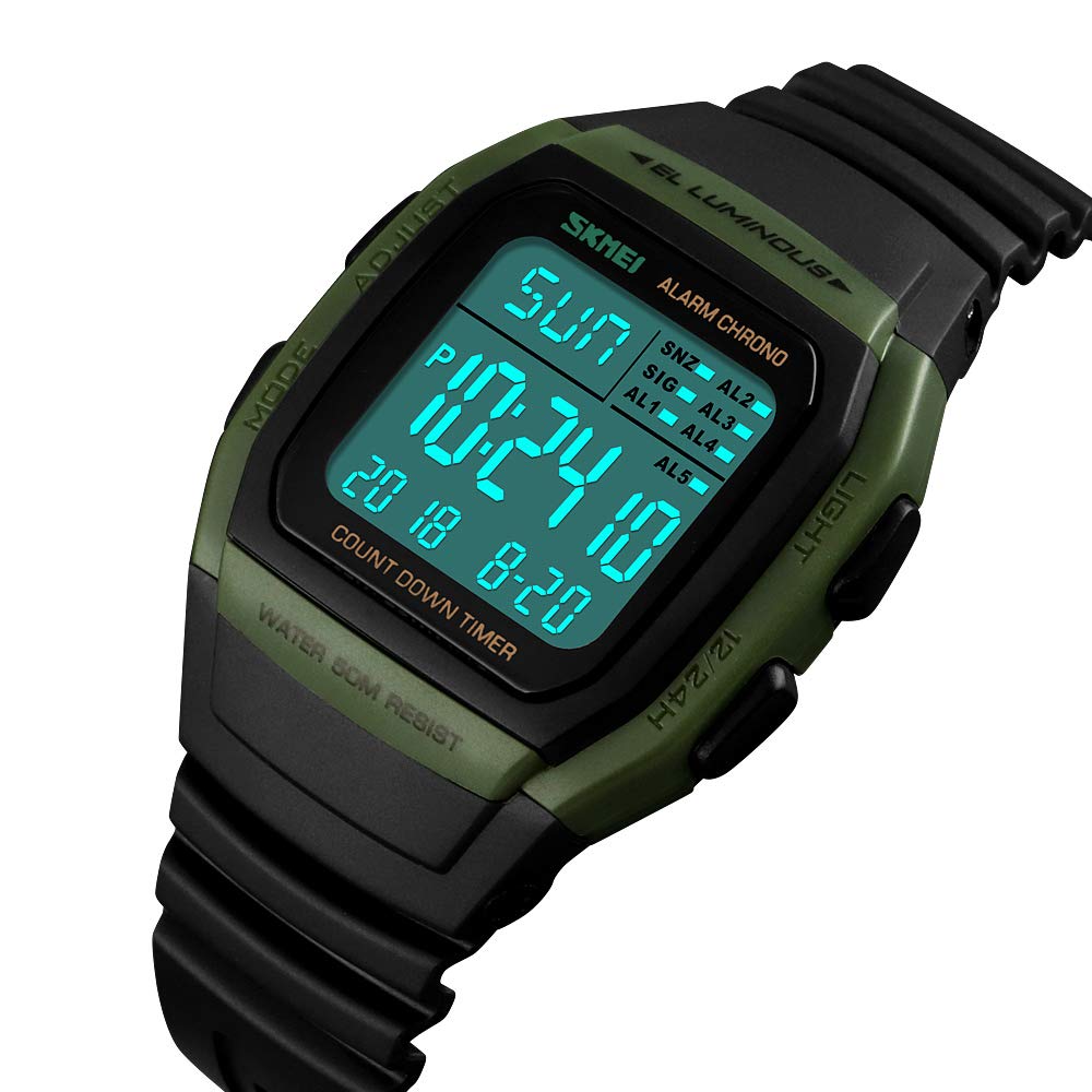 Foto 4 pulgar | Venta Internacional - Reloj Skmei Square Digital Para Hombre, 50 M, Resistente Al Agua