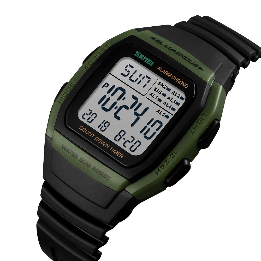 Foto 5 pulgar | Venta Internacional - Reloj Skmei Square Digital Para Hombre, 50 M, Resistente Al Agua