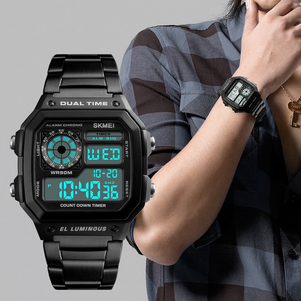 Foto 4 pulgar | Venta Internacional - Reloj Pasoy, Alarma Digital Multifunción Con 2 Tiempos, Para Hombre