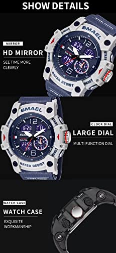 Foto 5 pulgar | Venta Internacional - Reloj Táctico Analógico Hooshu de Doble Pantalla para Hombre