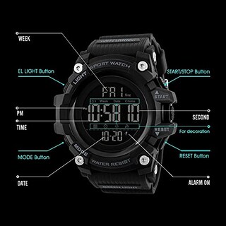 Foto 4 | Venta Internacional - Reloj Deportivo Gosasa Con Cuenta Regresiva Y Cronómetro Para Hombre, 5 Atm Water Re
