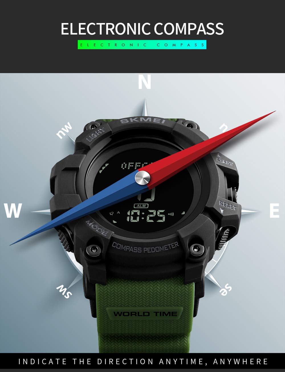 Foto 6 pulgar | Venta Internacional - Reloj Digital Gosasa S Shock Military Brújula Con Podómetro Para Hombre
