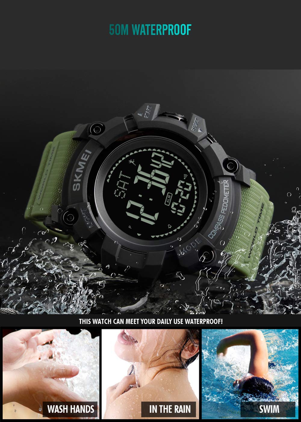 Foto 8 pulgar | Venta Internacional - Reloj Digital Gosasa S Shock Military Brújula Con Podómetro Para Hombre