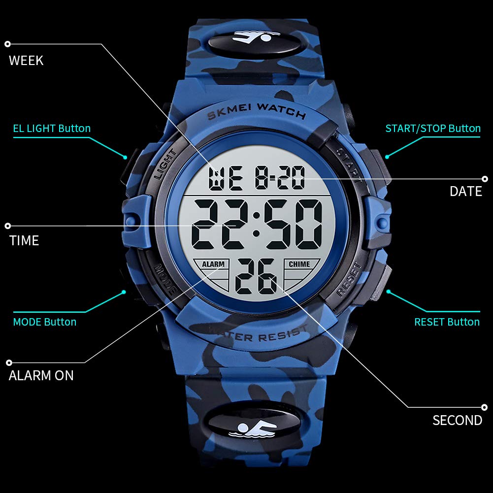 Foto 4 pulgar | Venta Internacional - Reloj Digital Bozlun Para Hombre A Prueba De Agua Con Calendario