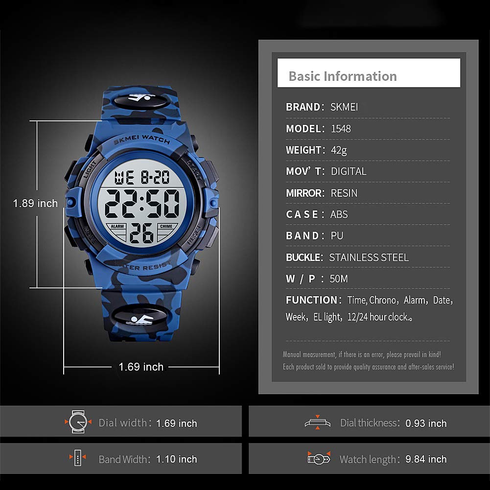 Foto 5 pulgar | Venta Internacional - Reloj Digital Bozlun Para Hombre A Prueba De Agua Con Calendario