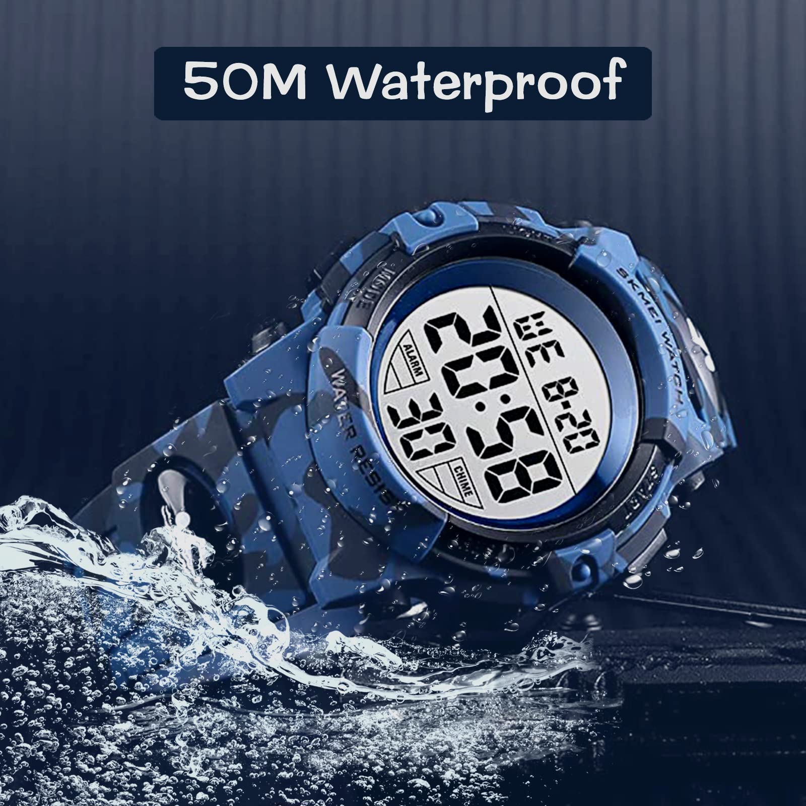 Foto 6 pulgar | Venta Internacional - Reloj Digital Bozlun Para Hombre A Prueba De Agua Con Calendario