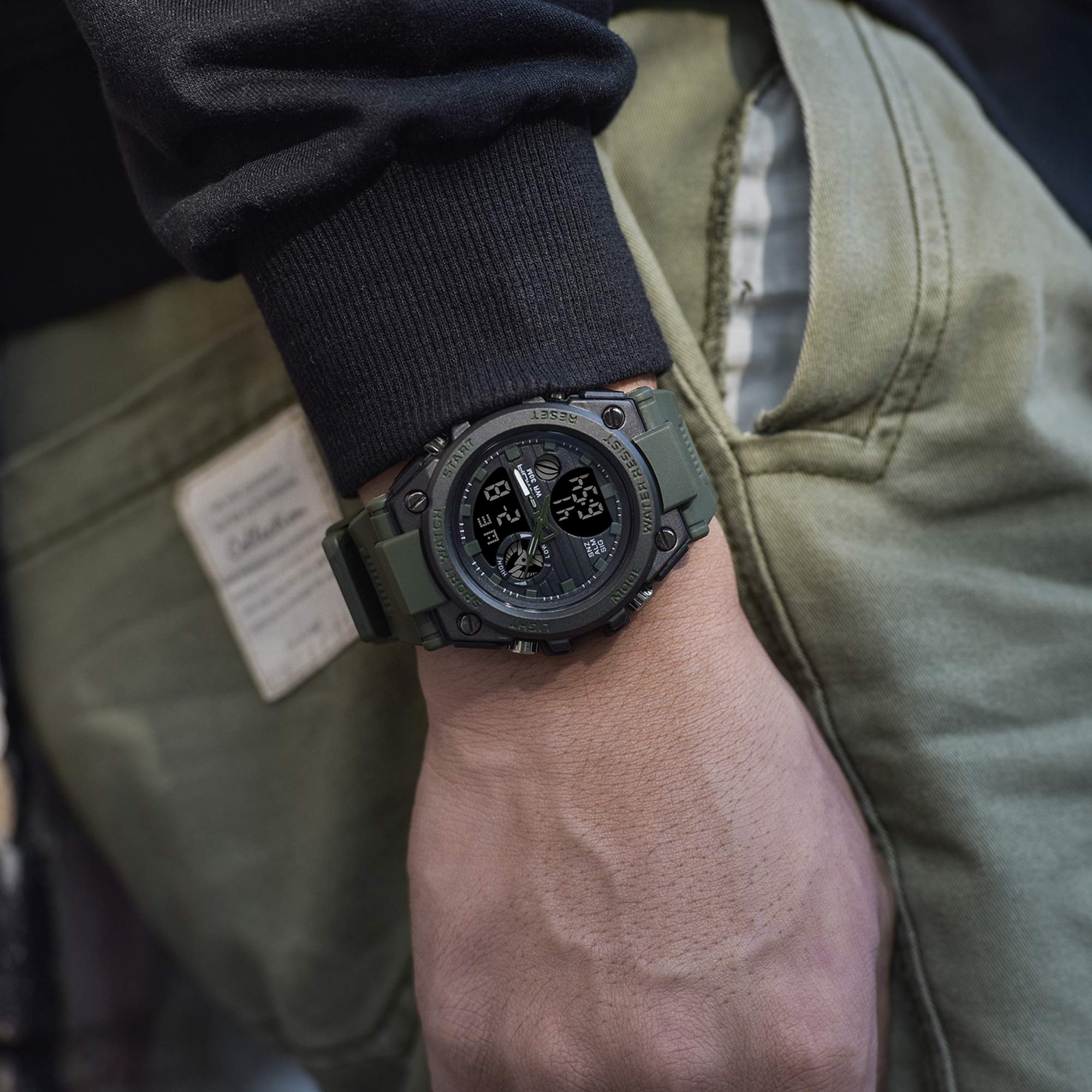Foto 4 pulgar | Venta Internacional - Reloj Deportivo Cnbro Digital Táctico Para Hombre, Impermeable, 30 M
