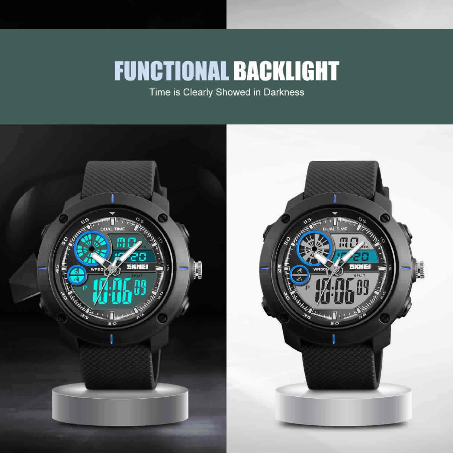 Foto 4 pulgar | Venta Internacional - Reloj Deportivo Analógico Jlox Military Wrist Dual Dial para Hombre