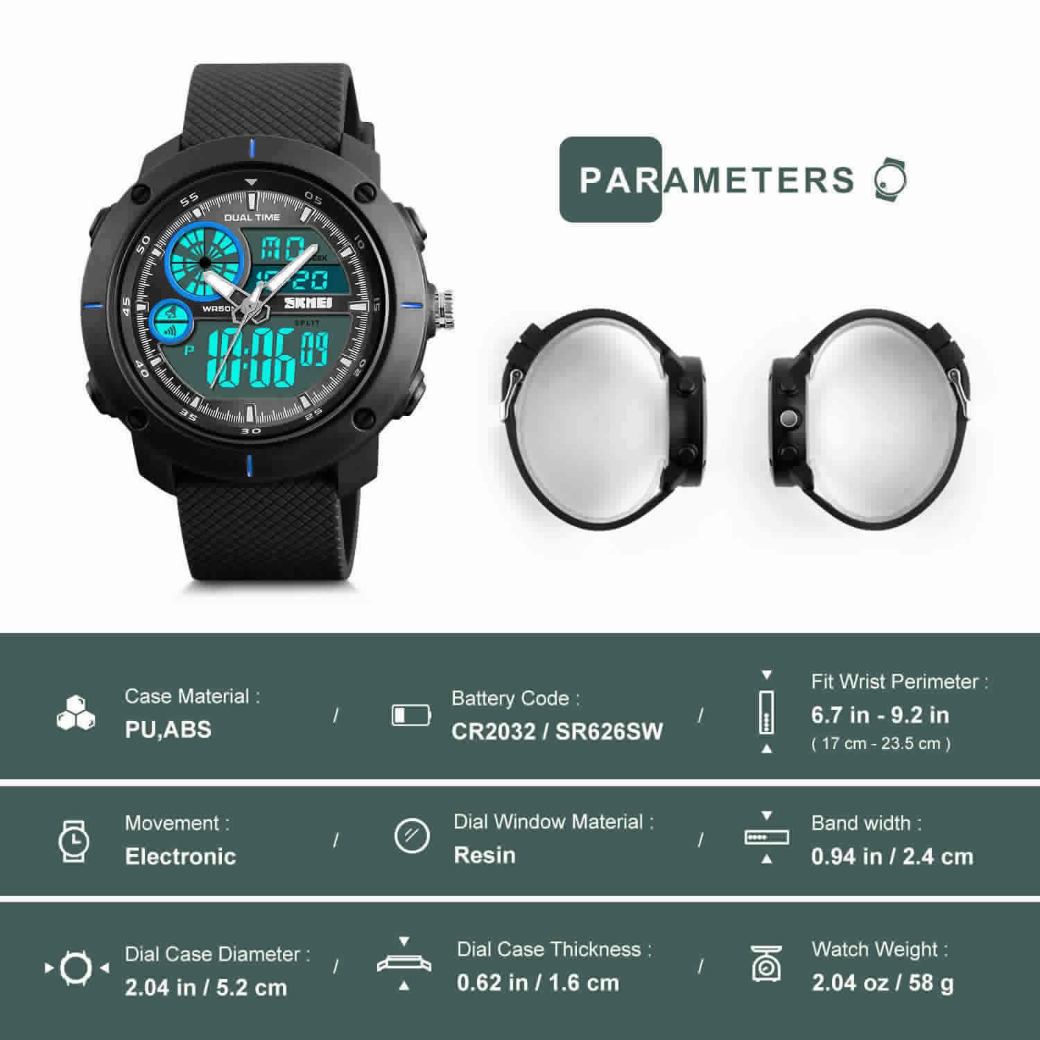 Foto 6 pulgar | Venta Internacional - Reloj Deportivo Analógico Jlox Military Wrist Dual Dial para Hombre