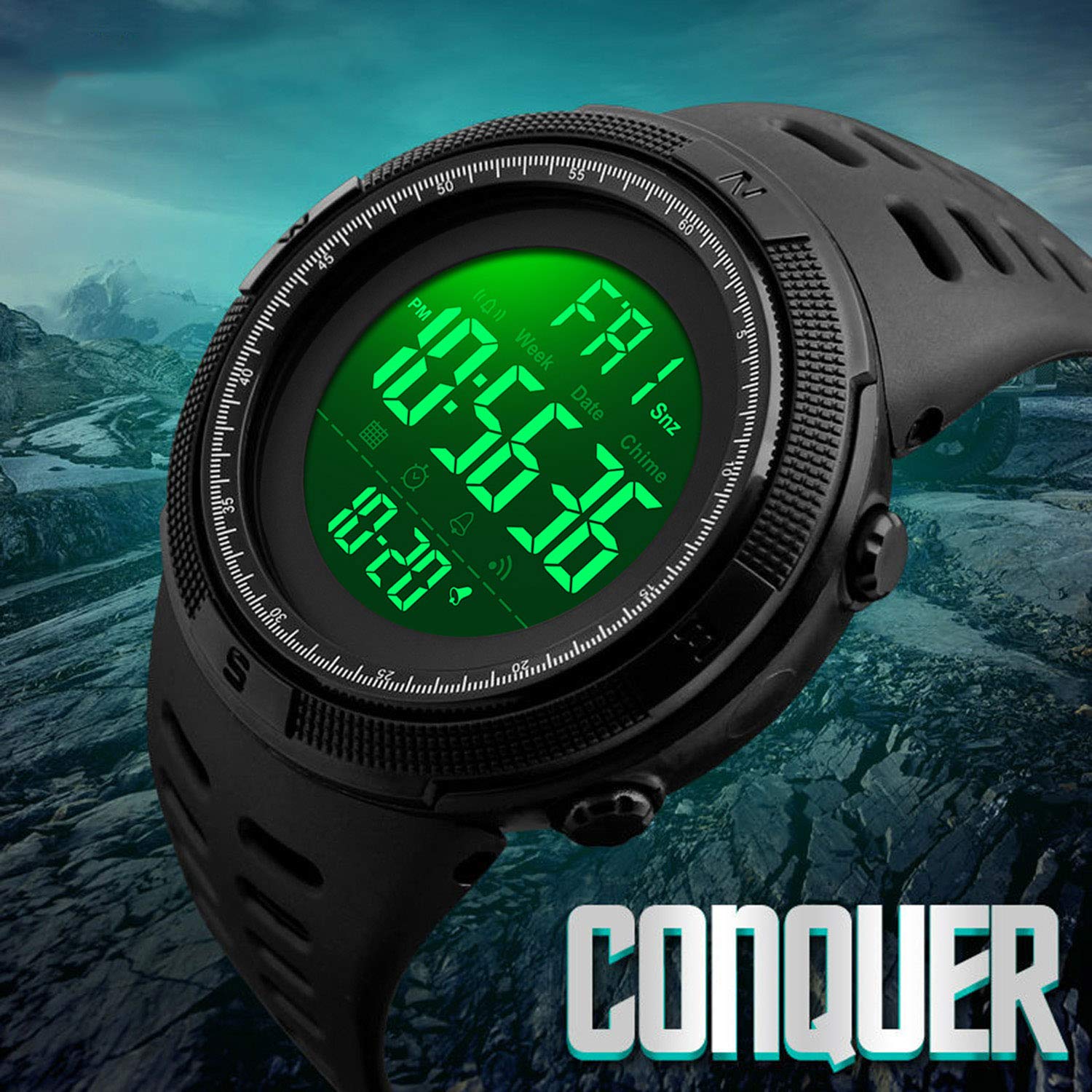 Foto 3 pulgar | Venta Internacional - Reloj Deportivo Fanmis Para Hombre, Digital, Led, Militar, 50 M, Resistente Al Agua
