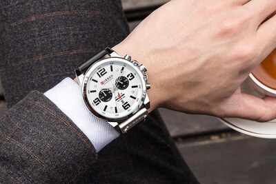 Foto 4 | Venta Internacional - Reloj De Pulsera Caowtan Military Para Hombre Con Correa De Piel