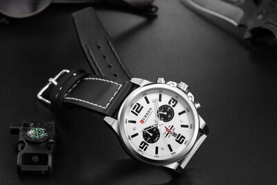 Foto 5 | Venta Internacional - Reloj De Pulsera Caowtan Military Para Hombre Con Correa De Piel