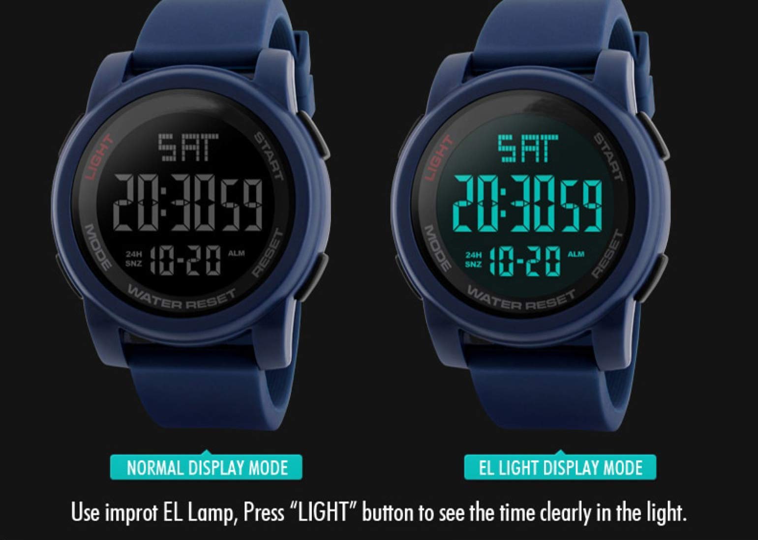 Foto 6 pulgar | Venta Internacional - Reloj De Pulsera Digital Shocknshop Simple Sport Led Negro