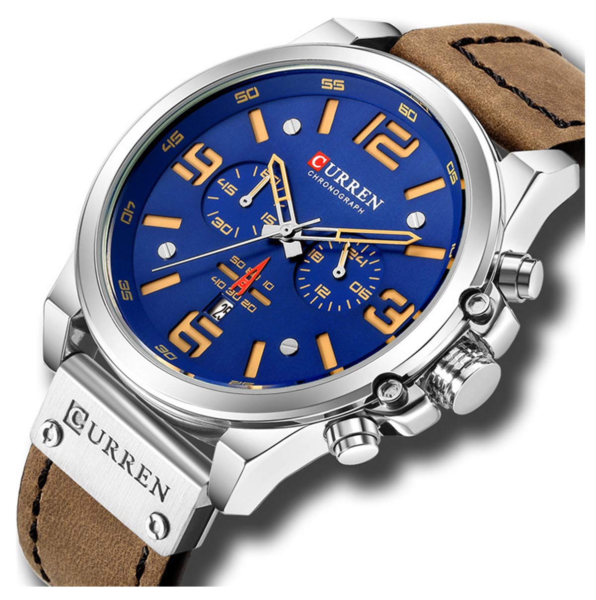 Foto 3 pulgar | Venta Internacional - Reloj Mastop Con Correa De Piel De Lujo Para Hombre, Funda De 45 Mm