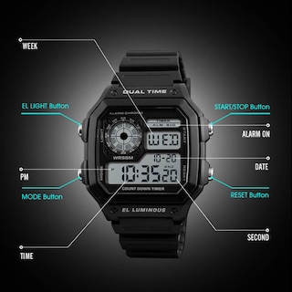Foto 5 | Venta Internacional - Reloj Deportivo Alcadan Con Retroiluminación Led Digital Para Hombre
