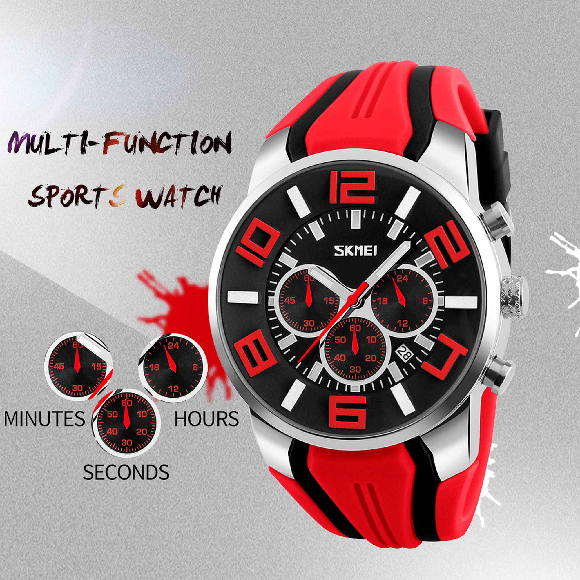 Foto 5 | Venta Internacional - Reloj Findtime Big Face Con Cronógrafo Analógico, Cuarzo, Agua, Para Hombre