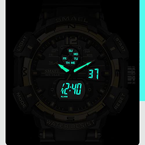 Foto 5 pulgar | Venta Internacional - Reloj Smael Samel 8045 Militar Para Hombre, Impermeable, 50 M