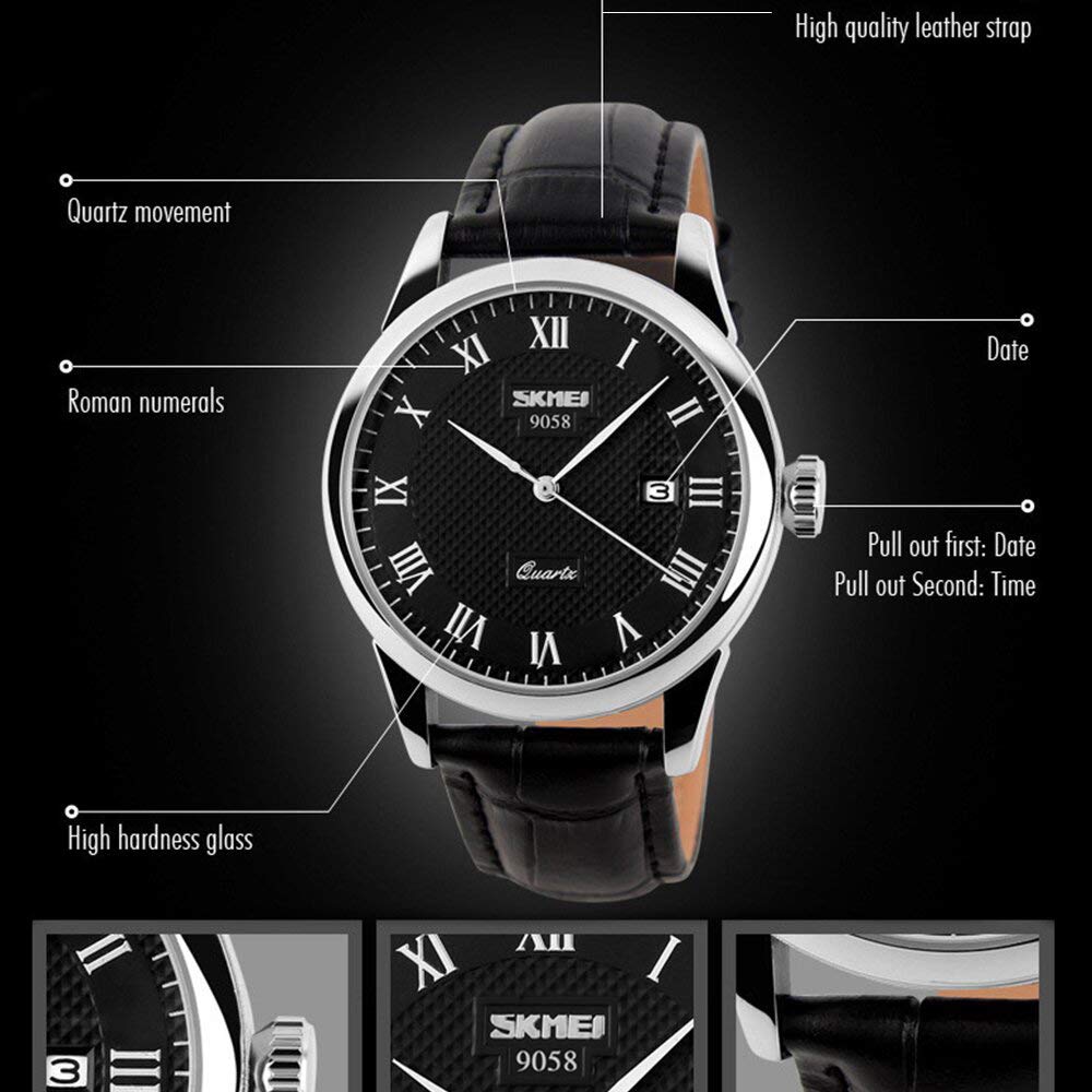 Foto 4 pulgar | Venta Internacional - Reloj Lymfch De Cuero De Cuarzo Impermeable Militar Para Hombre