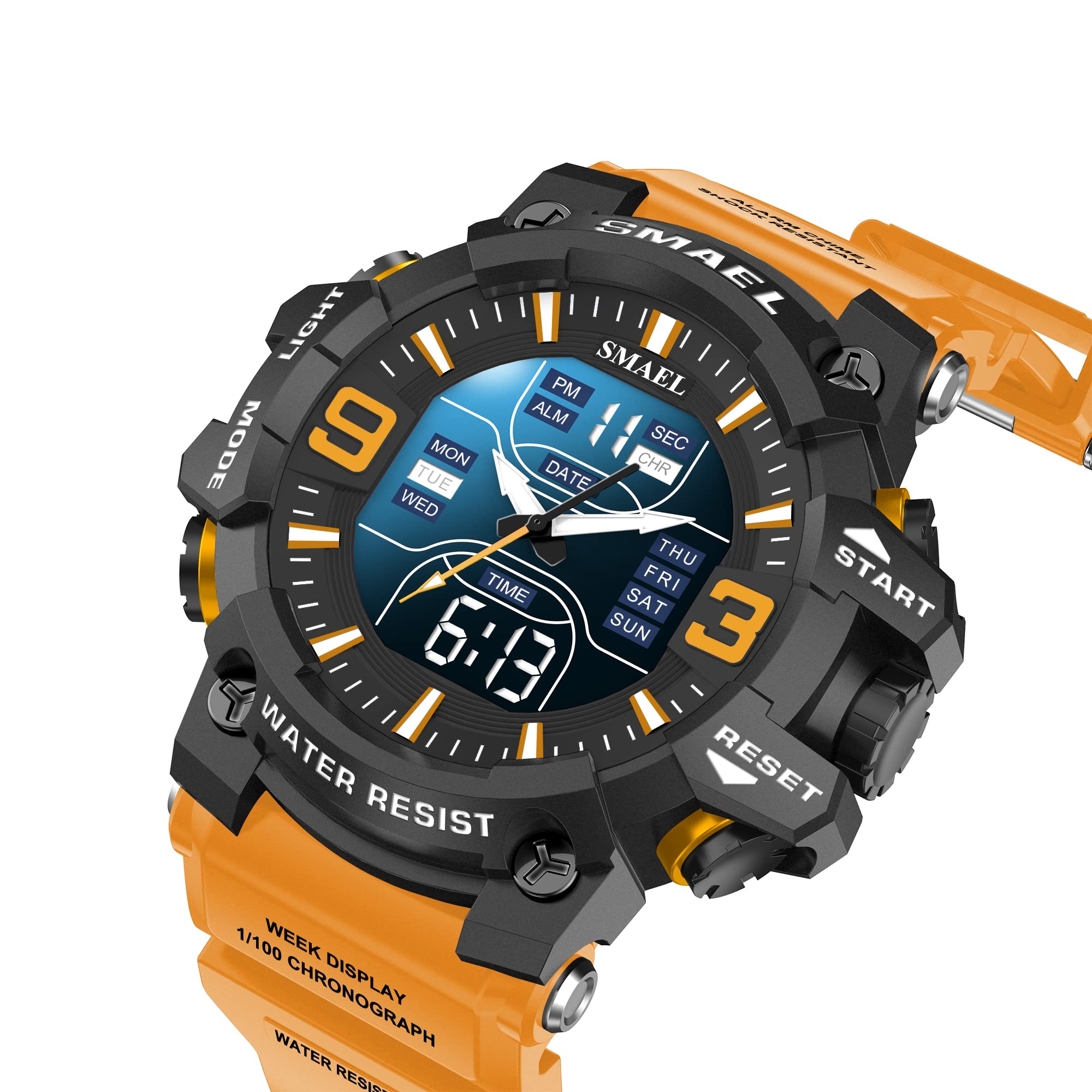 Foto 3 pulgar | Venta Internacional - Reloj Deportivo Militar Impermeable para Hombre con Doble Esfera y Cronógrafo